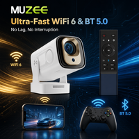 Mini projecteur MUZEE X17 pour cinéma à domicile, projection au plafond 180° °   Projecteur rotatif 1080P compatible Netflix YouTube 300 ANSI