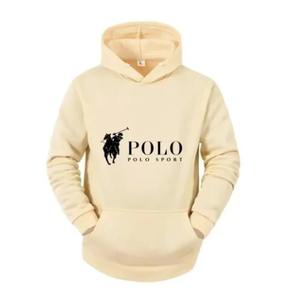 Sudadera con Capucha Erni Sports Polo Sport para Hombre, Negra, de Algodón de 380g, Bordada, Tejida, con Logotipo de Caballo Estampado, Estilo Casual Urbano, para Invierno - Product Image 4