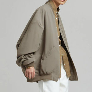 Chaqueta Bomber Extra Grande para Mujer con Estampado Personalizado / Servicio OEM a Precio de Fábrica, Chaqueta Cortavientos Impermeable Informal y Acogedora para Invierno - Product Image 4