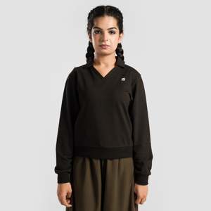 เสื้อโปโลลำลองสำหรับเล่นกีฬาเทนนิสสำหรับผู้หญิง ผ้าวาฟเฟิลสีดำ ระบายอากาศได้ดี ถักทอแบบเรียบและลายพิมพ์ - Product Image 2