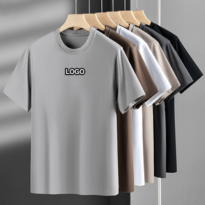 Sweat-shirts à manches courtes pour hommes 2025, 100 % coton, design décontracté, motif imprimé, technique brodée, teinture unie, respirant, séchage rapide - Product Image 2