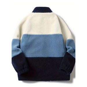 Veste en polaire Sherpa pour hommes, usage quotidien, bureau, voyage, intérieur chaud avec col montant, surface lisse, toile pour l'hiver - Product Image 4