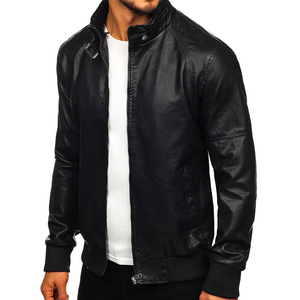 Blousons en cuir premium pour hommes – Hiver, décontractés, en cuir véritable souple, confortables, style urbain tendance, fermeture avant intégrale - Product Image 6