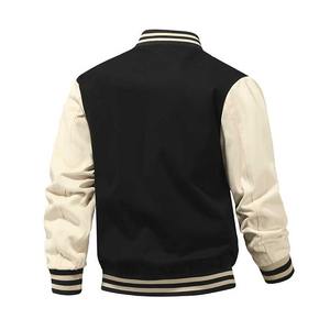 Graffiti Varsity Jacket Hommes Baseball À Capuche Polyester/Coton Enduit Respirant Coupe-Vent Fermeture Éclair École Universitaire - Product Image 6