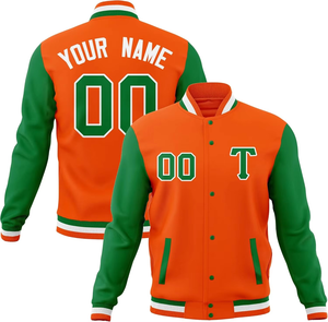 Chaqueta Universitaria Vintage Personalizada de Alta Calidad para Hombre, Cuello Alto, Logotipo Frontal, Chaqueta de Béisbol de Invierno con Letras - Product Image 1