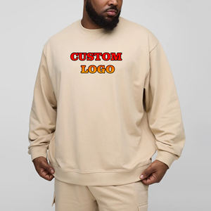 Sweat-shirt de style hip hop à col rond et de qualité luxueuse sur mesure pour hommes 100% sweat-shirt en molleton de coton à tenue décontractée pour hommes - Product Image 1