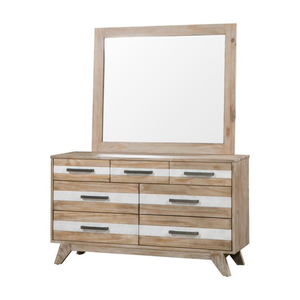 SOHO Collection Space Saving Bedroom Storage Furniture With Matching Framed Mirror <b>Wooden</b> <b>Dresser</b> 7 drawers and mirror - Product Image 4