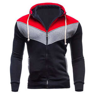 Sudaderas con capucha y sudaderas personalizadas para hombre Sudaderas con capucha de algodón polar Color Block Sudaderas con capucha - Product Image 2