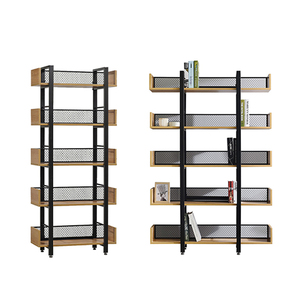 ตู้หนังสือไม้ชั้นวางจอแสดงผลชั้นวางสำหรับร้านค้าชั้นวางและตู้แสดงเครื่องสำอางร้านขายปลีกผนังไม้เก็บหนังสือ - Product Image 1