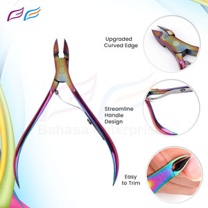 Rainbow Stainless Steel High Quality <b>Cuticle</b> Nail Nipper <b>Cutter</b> Trimmer Manicure Tool for Toenails and Fingernails - Product Image 3