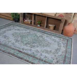 พรมตุรกี ขนาด 6x8.6 ฟุต ลายพรางสีน้ำเงิน ทำจากขนสัตว์ - Product Image 4