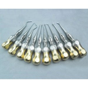 Goraya ลิฟต์ทันตกรรมแบบเยอรมัน10 asortd มือจับสีทองมีใบรับรอง CE ISO - Product Image 1
