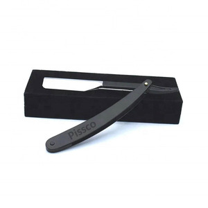 Navaja de afeitar plegable Barber Edge con mango de plástico y soporte para navaja desechable - Product Image 5