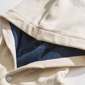 Sweat à capuche personnalisé en détresse avec broderie applique Cut And Sew Streetwear Sweat à capuche pour homme - Product Image 4