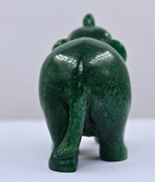 Pierre de guérison en cristal, jade de quartz vert, figurine animale sculptée et gravée, art populaire indien, statue d'éléphant en pierre précieuse Reiki