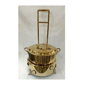 Nueva llegada elegante de acero inoxidable atractivo redondo Chaffer Chafing Dish Buffet calentador de alimentos pantalla para catering de boda - Product Image 5