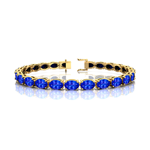 2025 Design à la mode coupe ovale tanzanite naturelle 14k or Bracelets de tennis délicats élégants bracelets de tennis unisexuels grossiste - Product Image 3