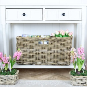Cesta de Almacenamiento de Mimbre, Cestas de Almacenamiento Hechas a Mano, Mimbre Natural, Modernas y Multifuncionales, Hechas en Vietnam - Product Image 2
