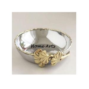 <b>Set</b> of 2 Different Sizes Decorative <b>Bowl</b> Unique Design Metal <b>Dessert</b> Snacks Serving <b>Bowl</b> For Best Selling - Product Image 2