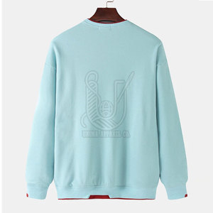 เสื้อสเวตเชิ้ตผู้ชายผ้าฝ้าย 100% กันลม ระบายอากาศได้ดี แห้งเร็ว ดีไซน์เรียบง่ายสำหรับฤดูหนาว รับสกรีนโลโก้ - Product Image 2