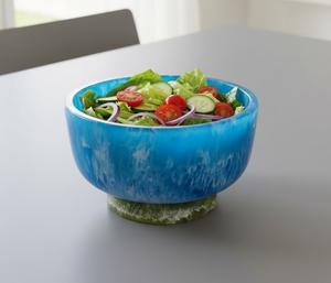 Ensaladera y Cubiertos de Resina Hechos a Mano |   Tazón Decorativo de Resina para Servir y Almacenar Alimentos con Cuchara |   Colores y Tamaños Personalizados Disponibles - Product Image 1