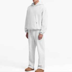 Survêtement de haute qualité pour hommes Ensemble deux pièces Survêtement personnalisé avec logo Streetwear Pull-over Pantalon de survêtement en molleton technique en laine - Product Image 1