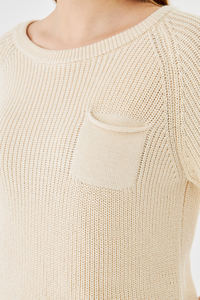 เสื้อสเวตเตอร์ถักนิตติ้งสำหรับผู้หญิง ผ้าฝ้ายออร์แกนิค 100% ทรงหลวม ระบายอากาศได้ดี นุ่ม อุ่น - Product Image 5