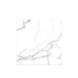 광택 흰색 광택 도자기 타일 800x800mm 대리석 모양 바닥 벽 욕실 인테리어 야외 사용을위한 유약 타일