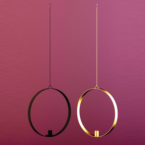 <b>Set</b> of 2 Hanging Iron <b>Candle</b> Holder Assorted Color Normal Shape for Wedding Decoration & Party Decoration - Product Image 2