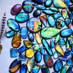 Cabujones de labradorita Natural, venta al por mayor, precio directo de fábrica, material de alto pulido con flash de diseño completo - Product Image 3