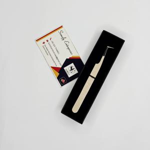 Pince à épiler professionnelle en acier inoxydable à 90 degrés pour extension de cils, greffage de cils individuels, outils de beauté Hello Kitty Grip - Product Image 3