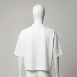 เสื้อยืดทอคุณภาพสูงแบบลำลองของผู้หญิงสำหรับฤดูร้อนเสื้อสกินนี่พิมพ์ลายดอกไม้คอตั้งแขนสั้นเป็นมิตรกับสิ่งแวดล้อม - Product Image 3