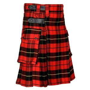 Kilt escocés para hombre Kilts tradicionales de montaña y MacDonald Wallace Tartan Utility Kilt accesorios para hombre - Product Image 5