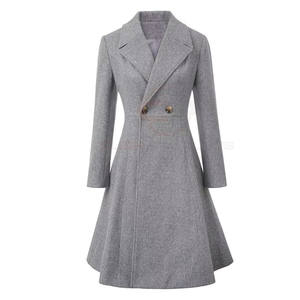 Abrigos Largos de Lana para Mujer, Estilo Nuevo, Otoño Invierno, Personalizados, Gruesos, Cálidos, Cruzados, Casuales - Product Image 4