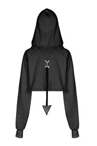 High Quality Custom <b>Crop</b> <b>Top</b> Hoodie Women Pullover Hoodies Comfortable And Breathable Drop Shoulder Hoodies For Woman - Product Image 4