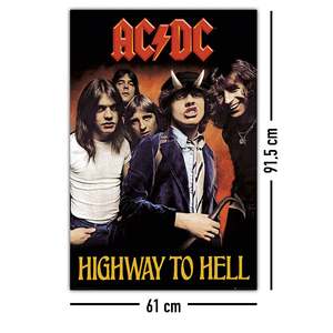 AC/DC Modern Style Canvas <b>Poster</b> Black <b>Frame</b> for Wall Use - Product Image 3