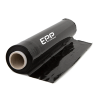 Film de paillage en plastique agricole, couleur noire Ldpe 30 microns avec trous, rouleaux de film de paillage agricole pour légumes