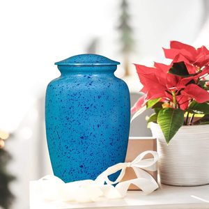 Urne en étain pour cendres humaines Urne de crémation pour cendres adultes-Urnes de crémation pour cendres humaines en métal peint à la main Enterrement et funérailles - Product Image 2