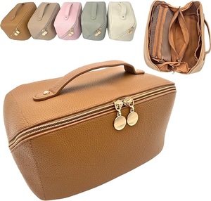Wholesale Factory Price Travel <b>Makeup</b> <b>Bag</b> for Women Cosmetic <b>Bags</b> Large Capacity Leather Toiletry <b>Bag</b> at Best Price - Product Image 5