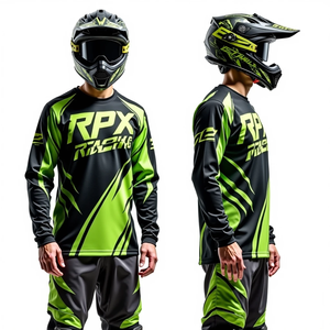 Chemise de motocross respirante imprimée pour homme, maillot de moto tout-terrain à manches longues, coupe personnalisée, vêtements de course automobile - Product Image 6