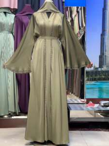 Abaya de luxe noire de Dubaï, vêtements islamiques traditionnels pour femmes, robes kimono, vêtements musulmans, nouvelle collection 2025 - Product Image 3