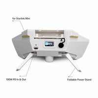 Station d'alimentation portable Starlink Mini compatible 60000mAh 165W à charge rapide, support pliable, batterie de secours extérieure