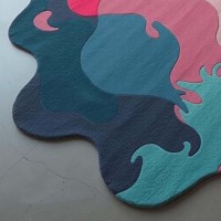 Couleur Splash abstrait nuage fait à la main moderne zone tapis personnalisé touffeté laine forme irrégulière décor à la maison pour salon pique-nique