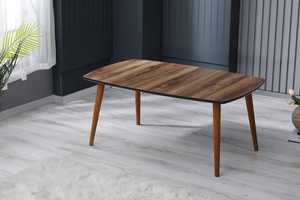 Modern Convertible Black Glossy Surface <b>Coffee</b> <b>Table</b> with Wood <b>Legs</b> MDF Material Living Room Furniture - Product Image 5