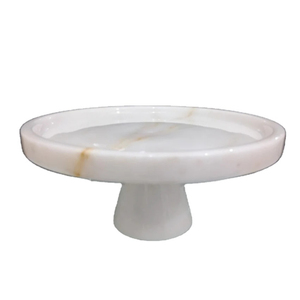 Soporte de pastel de mármol blanco perla, soporte de pastel con estampado de mármol blanco, soporte de pastel de mármol verdadero - Product Image 4