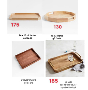 Bandejas de madera hechas a mano para servir | Ecológico y duradero para uso diario | Proveedor de Vietnam - Product Image 2