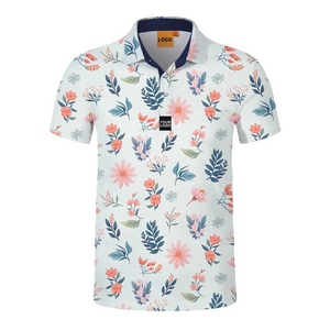 T-shirt décontracté pour homme 100 % coton de haute qualité, manches courtes, toile unie, sportswear, imprimé intégral, respirant, 180g, pour le golf - Product Image 5