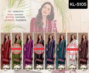 Mooiste Zware Georgette Salwar Kameez Feestkleding Lange Anarkali Jurk Met Lange Mouwen Pakistaanse Jurk Met Groothandelsprijs - Product Image 2