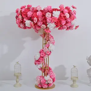 Wedding Supplies Decorations Gold Metal Flower Stand Event Flower Centerpieces For Wedding Table