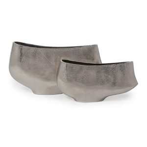 Vase en métal argenté moderne fait à la main centre de table décoratif pour la maison salon bureau ou cadeaux de mariage - Product Image 6